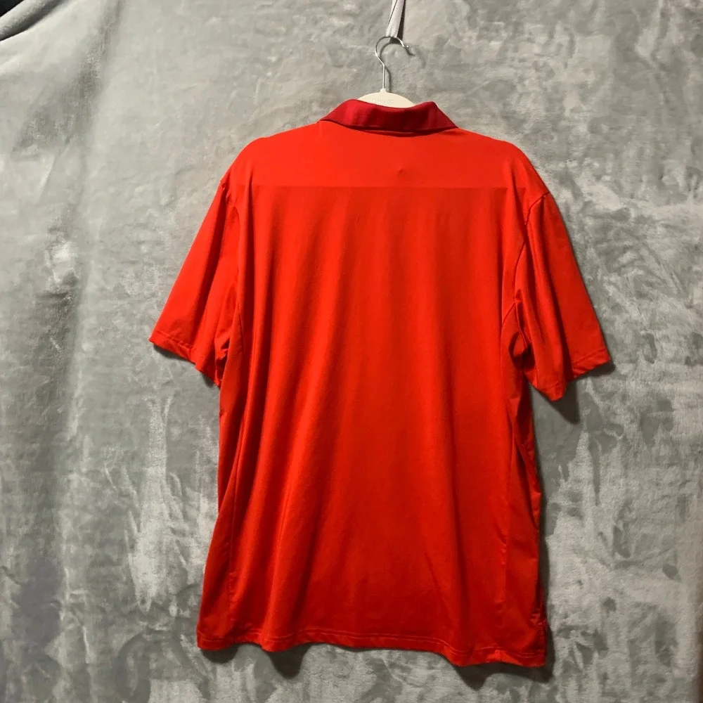 Adidas‎ Team USA Mens XL Red Graphic Performance Polo Shirt FR9663 Short Sleeve